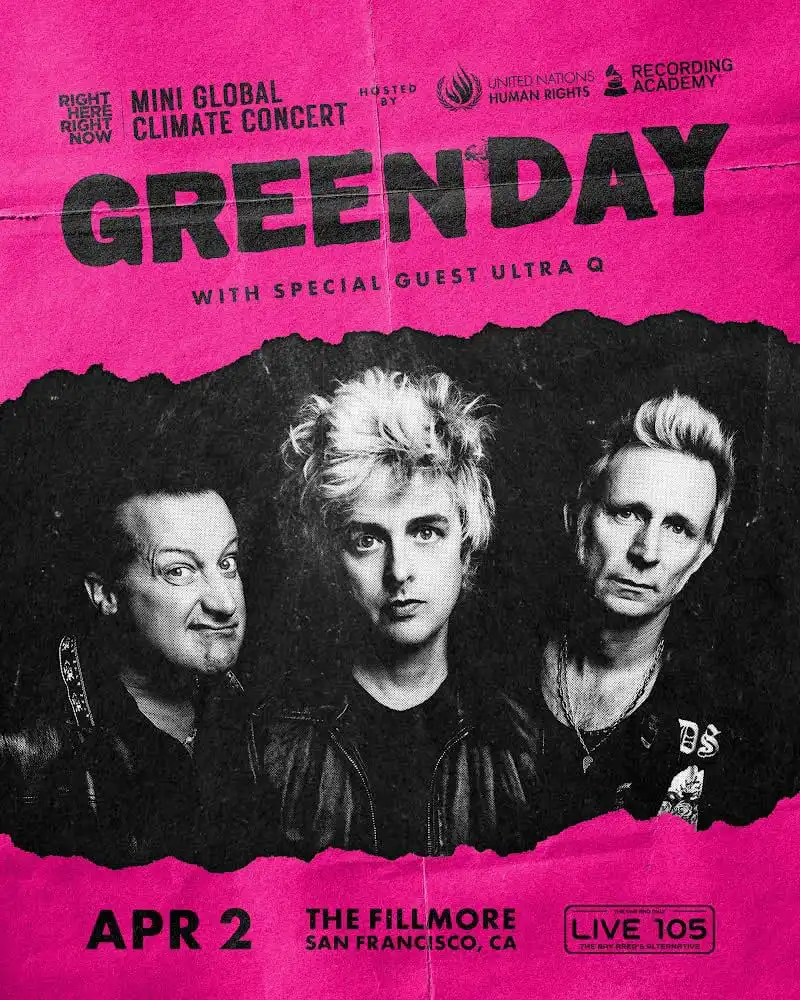 Green Day Concert Poster - 2024