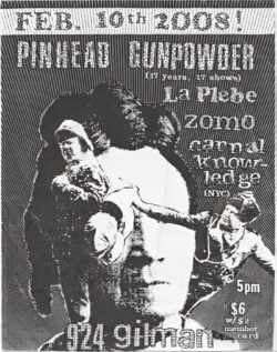 02-10-2008 Pinhead Gunpowder Concert Poster - 2008
