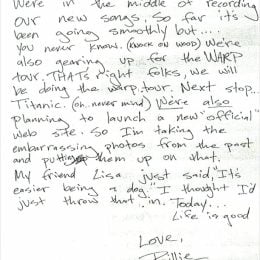 Billie Joe Armstrong Warning and Warped Tour update